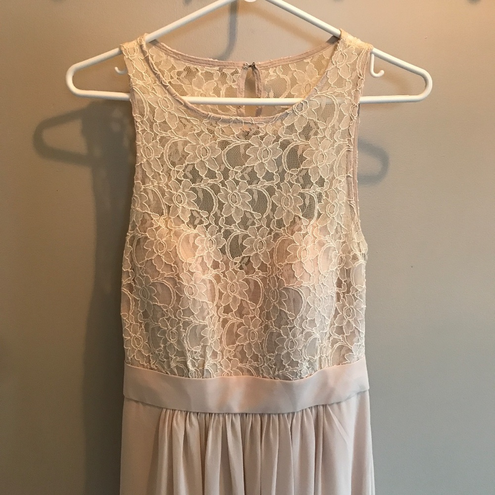 Champagne bridesmaid dress